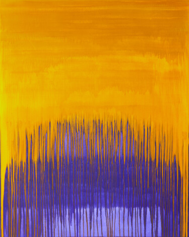 Monday, Tuesday (Orange Over Purple) / Wednesday, Thursday Malarstwo zatytułowany „Monday, Tuesday (Or…” autorstwa Simon Findlay, Oryginalna praca, Akryl