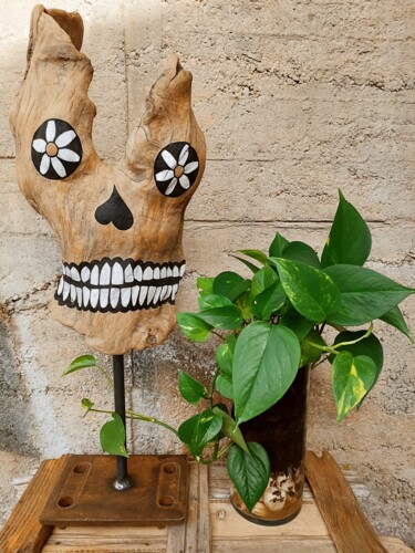 Γλυπτική με τίτλο "Calaveras" από Ane'O'Nyma, Αυθεντικά έργα τέχνης, Ακουαρέλα