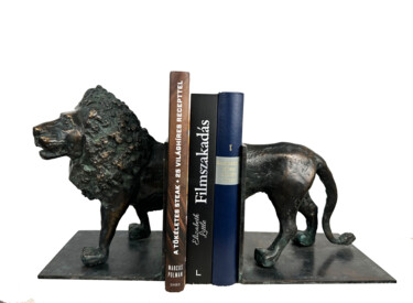 Lion - book holder Sculpture titled "Lion - book holder" by Kristof Toth, Original Artwork, Bronze