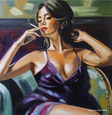 Peinture intitulée "Take a break" par Corina Schröder, Œuvre d'art originale, Huile Monté sur Châssis en bois