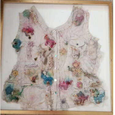 Art textile intitulée "Untitled" par Orna Oryan, Œuvre d'art originale, Broderie