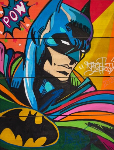绘画 标题为“Batman Pop” 由Caronart, 原创艺术品, 标记