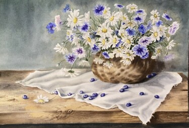 Summer on the table, original watercolor