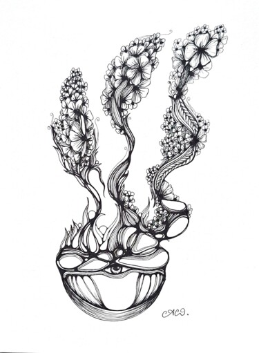 Dibujo titulada "Sisters" por Caco Dian, Obra de arte original, Tinta