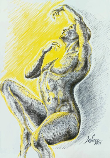 绘画 标题为“Sold work 51” 由Hajar Vafaee, 原创艺术品, 圆珠笔