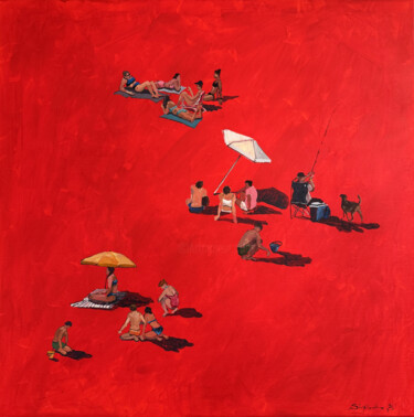 Painting titled "June" by Bogdan Shiptenko, Original Artwork, Acrylic Mounted on Wood Stretcher frame