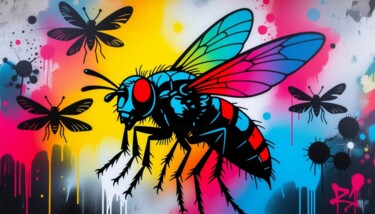 Arts numériques intitulée "invasion" par Modane, Œuvre d'art originale, Image générée par l'IA