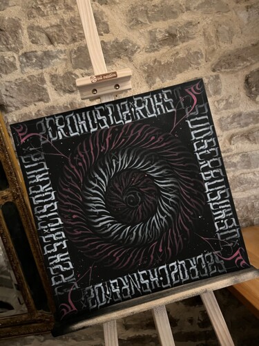 "Light pink calligra…" başlıklı Tablo 10øv3n tarafından, Orijinal sanat, Akrilik
