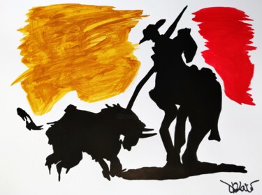 Toro y torero ( Tribute to Pablo Picasso ) 绘画 标题为“Toro y torero ( Tri…” 由Dr. Love, 原创艺术品, 丙烯
