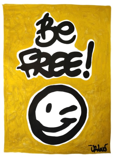 Be free! GOLD Pittura intitolato "Be free! GOLD" da Dr. Love, Opera d'arte originale, Acrilico