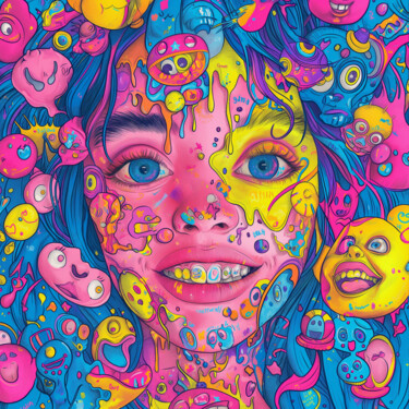 Happy Vibes Only "Happy Vibes Only" başlıklı Dijital Sanat Anna Burger tarafından, Orijinal sanat, Dijital Resim