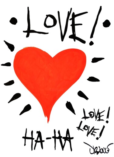 Ha-ha love! "Ha-ha love!" başlıklı Tablo Dr. Love tarafından, Orijinal sanat, Akrilik