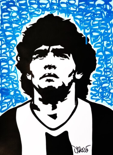 Maradona by Dr. Love Ζωγραφική με τίτλο "Maradona by Dr. Love" από Dr. Love, Αυθεντικά έργα τέχνης, Ακρυλικό