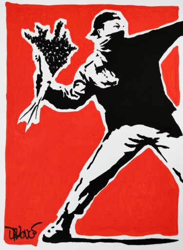 Love rebel RED ( T Peinture intitulée "Love rebel RED ( T" par Dr. Love, Œuvre d'art originale, Acrylique