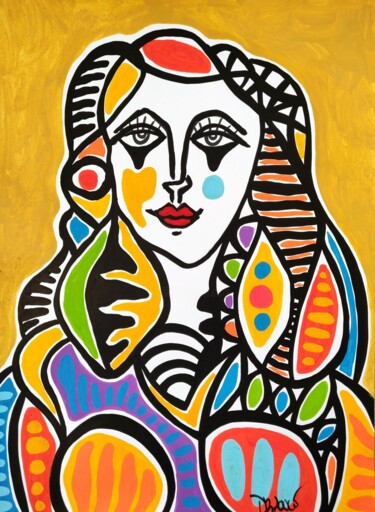 Spanish woman ( Tribute to Pablo Picasso ) 绘画 标题为“Spanish woman ( Tri…” 由Dr. Love, 原创艺术品, 丙烯