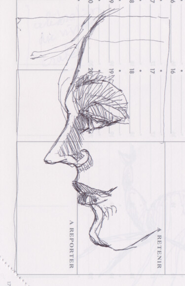 Disegno intitolato "2024 .!" da Frédéric Avez, Opera d'arte originale, Biro