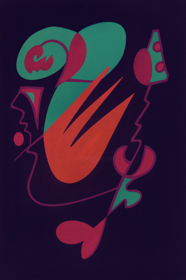 Échos d’un Esprit Souterrain 数字艺术 标题为“Échos d’un Esprit S…” 由Yahya Ahssaini, 原创艺术品, 数字油画
