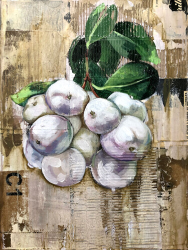 Fluggea virosa Schilderij getiteld "Fluggea virosa" door Silla Guerrini, Origineel Kunstwerk, Olie Gemonteerd op Frame voor houten brancard