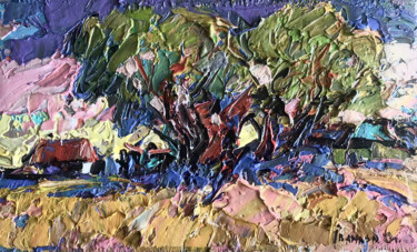 Schilderij getiteld "Warm wind" door Oleksiy Ivanyuk, Origineel Kunstwerk, Olie Gemonteerd op Frame voor houten brancard