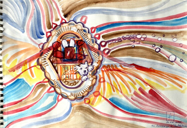 Disegno intitolato "Hommage à PAUL WATS…" da Frédéric Avez, Opera d'arte originale, Acrilico