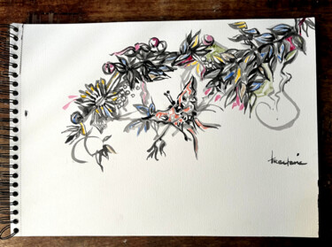 Zeichnungen mit dem Titel "Au chateau des ally…" von Frédéric Avez, Original-Kunstwerk, Acryl