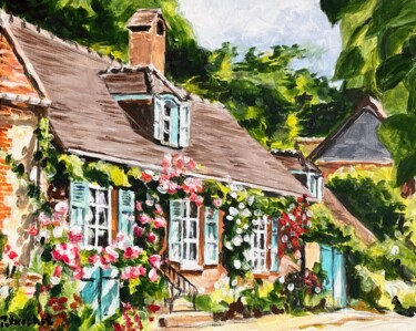 Peinture intitulée "Fête des roses" par Pascal Brachet, Œuvre d'art originale, Acrylique