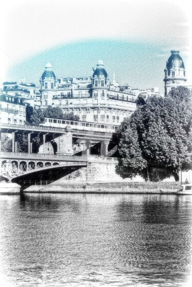 Paris mon amour 23 - Tribute Paris Bir Hakeim Bridge Metro "Paris mon amour 23…" başlıklı Fotoğraf Bruno Houdayer tarafından, Orijinal sanat, Fotoşoplu fotoğrafçılık Alüminyum üzerine…