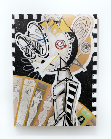 Pintura intitulada "Nix" por Amanda Rose, Obras de arte originais, Acrílico Montado em Armação em madeira