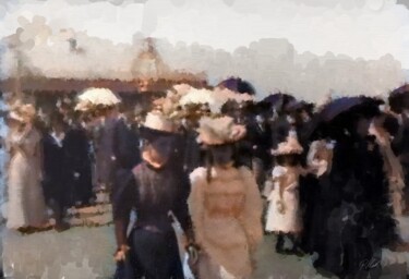 Digital Arts με τίτλο "On The Pier" από Russell Newell, Αυθεντικά έργα τέχνης, 2D ψηφιακή εργασία