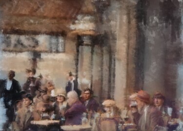 Digital Arts με τίτλο "Cafe" από Russell Newell, Αυθεντικά έργα τέχνης, 2D ψηφιακή εργασία