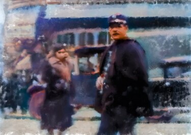 Digital Arts με τίτλο "Policeman" από Russell Newell, Αυθεντικά έργα τέχνης, 2D ψηφιακή εργασία