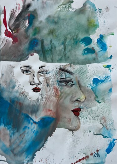 Living two lives Malarstwo zatytułowany „Living two lives” autorstwa Katerina Anchugova, Oryginalna praca, Akwarela