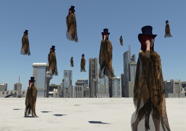 "Floating Veils" başlıklı Dijital Sanat Russell Newell tarafından, Orijinal sanat, 3D modelleme
