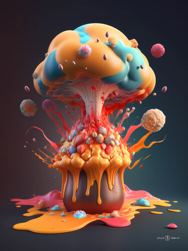 Digital Arts titled "Chagaimauve" by Franck Dupont, Original Artwork, 3D Modeling