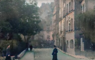 제목이 "Back Street"인 디지털 아트 Russell Newell로, 원작, 2D 디지털 작업
