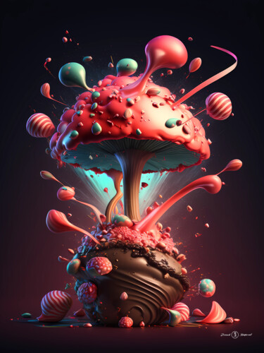 Digital Arts titled "Chocoshima" by Franck Dupont, Original Artwork, 3D Modeling