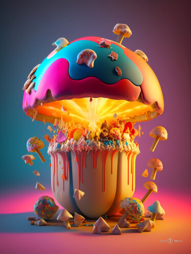 Digital Arts titled "Nougasaki" by Franck Dupont, Original Artwork, 3D Modeling