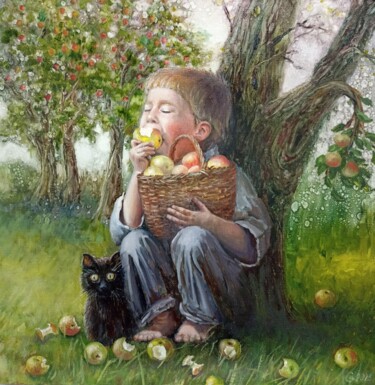 "The taster" başlıklı Tablo Natalia Gartman tarafından, Orijinal sanat, Petrol Ahşap Sedye çerçevesi üzerine monte edilmiş