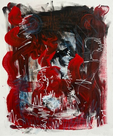 Pintura intitulada "Red Chorus" por Xenia Koya, Obras de arte originais, Acrílico