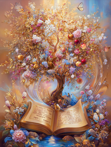 Digital Arts titled "The Life-Giving Blo…" by Asnat Unnger, Original Artwork, Inkjet