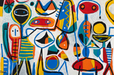 Amigos de la calle Pittura intitolato "Amigos de la calle" da Enrique Pichardo, Opera d'arte originale, Acrilico