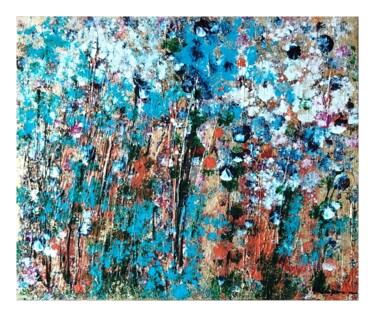 Peinture intitulée "Abstract orange and…" par Myriam Carbonnier, Œuvre d'art originale, Acrylique Monté sur Châssis en bois