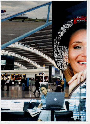 Collages getiteld "Airport" door Aleksei Zuev, Origineel Kunstwerk, Collages