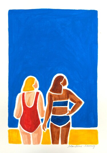 Peinture intitulée "Retour des Beaux Jo…" par Blandine Lamy, Œuvre d'art originale, Acrylique