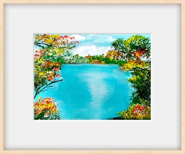 Pittura intitolato "Paradis fleuri" da Ninoufloral, Opera d'arte originale, Acrilico Montato su Pannello di legno