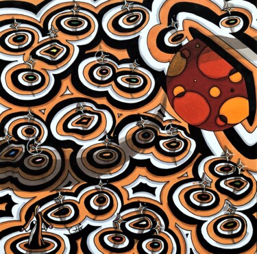 Drawing titled "Du 07 au 03 en 70 é…" by Vincent Gibert, Original Artwork, Marker