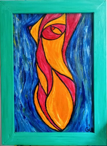 Schilderij getiteld ".." door Giu, Origineel Kunstwerk, Acryl Gemonteerd op Houten paneel
