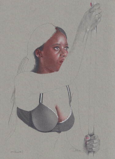 Drawing titled ""Femme Nr. 7 (23:10…" by Walter Roos, Original Artwork, Pencil