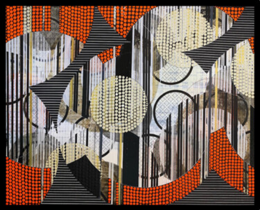 Schilderij getiteld "Pulse of structure" door Christelle Riffet (Céhère), Origineel Kunstwerk, Acryl Gemonteerd op Frame voo…