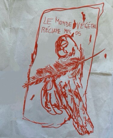 "Le monde végétal ré…" başlıklı Resim Olga Richir tarafından, Orijinal sanat, Mum boya